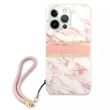 Etui Guess GUHCP13XKMABPI für iPhone 13 Pro Max 6,7" Hardcase Marble Strap Collection