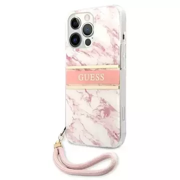 Etui Guess GUHCP13XKMABPI für iPhone 13 Pro Max 6,7" Hardcase Marble Strap Collection