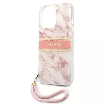 Etui Guess GUHCP13XKMABPI für iPhone 13 Pro Max 6,7" Hardcase Marble Strap Collection