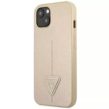 Etui Guess GUHCP14MPSATLE für Apple iPhone 14 Plus 6,7" beżowy/beige Hardcase SaffianoTriangle Logo