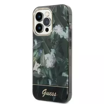 Etui Guess GUHCP14XHGJGHA für Apple iPhone 14 Pro Max 6,7" zielony/grünes Hartschalenetui Jungle Collection