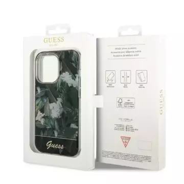 Etui Guess GUHCP14XHGJGHA für Apple iPhone 14 Pro Max 6,7" zielony/grünes Hartschalenetui Jungle Collection