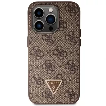 Etui Guess GUHCP15LP4TDSCPW für iPhone 15 Pro 6,1" braun/braun Hardcase Crossbody 4G Metal Logo