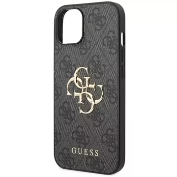 Etui Guess GUHCP15S4GMGGR für iPhone 15 6,1" schwarz/grau Hardcase 4G Big Metal Logo