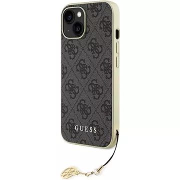 Etui Guess GUHCP15SGF4GGR für iPhone 15 6,1" szary/grey hardcase 4G Charms Collection