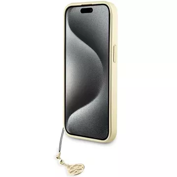 Etui Guess GUHCP15SGF4GGR für iPhone 15 6,1" szary/grey hardcase 4G Charms Collection