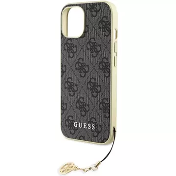 Etui Guess GUHCP15SGF4GGR für iPhone 15 6,1" szary/grey hardcase 4G Charms Collection