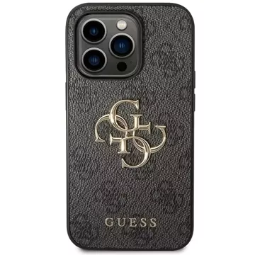 Etui Guess GUHCP15X4GMGGR für iPhone 15 Pro Max 6,7" schwarz/grau Hardcase 4G Big Metal Logo