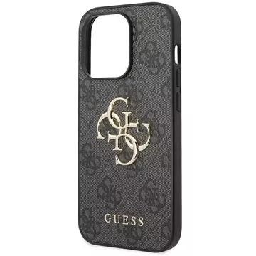 Etui Guess GUHCP15X4GMGGR für iPhone 15 Pro Max 6,7" schwarz/grau Hardcase 4G Big Metal Logo