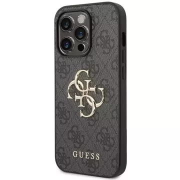 Etui Guess GUHCP15X4GMGGR für iPhone 15 Pro Max 6,7" schwarz/grau Hardcase 4G Big Metal Logo