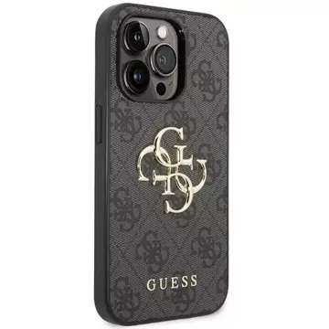 Etui Guess GUHCP15X4GMGGR für iPhone 15 Pro Max 6,7" schwarz/grau Hardcase 4G Big Metal Logo