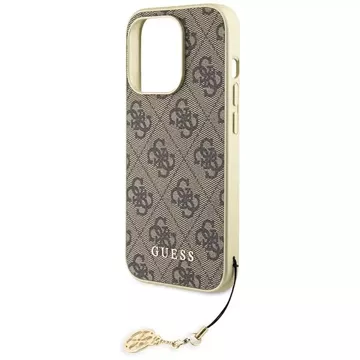 Etui Guess GUHCP15XGF4GBR für iPhone 15 Pro Max 6,7" braun/braun Hardcase 4G Charms Collection