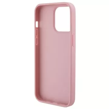 Etui Guess GUHCP15XP4EPMP für iPhone 15 Pro Max 6,7" rot/rosa Hardcase Leder 4G gestempelt