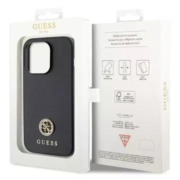 Etui Guess GUHCP15XPS4DGPK für iPhone 15 Pro Max 6,7" czarny/black hardcase Strass Metal Logo