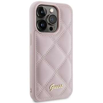 Etui Guess GUHCP15XPSQSQSP für iPhone 15 Pro Max 6,7" rot/rosa Hardcase Quilted Metal Logo