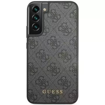 Etui Guess GUHCS23MG4GFGR für Samsung Galaxy S23 Plus S916 szary/grey hardcase 4G Metal Gold Logo