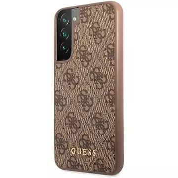 Etui Guess GUHCS23SG4GFBR für Samsung Galaxy S23 S911 brązowy/brown Hard Case 4G Metal Gold Logo