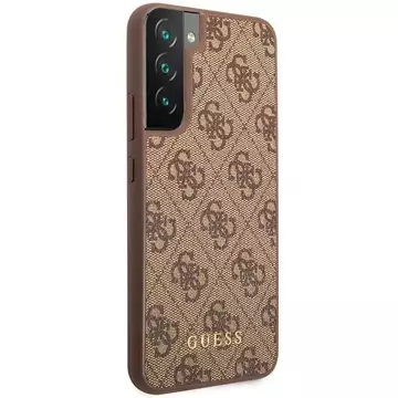 Etui Guess GUHCS23SG4GFBR für Samsung Galaxy S23 S911 brązowy/brown Hard Case 4G Metal Gold Logo