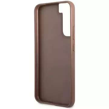 Etui Guess GUHCS23SG4GFBR für Samsung Galaxy S23 S911 brązowy/brown Hard Case 4G Metal Gold Logo