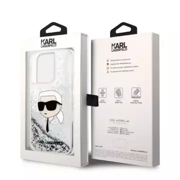 Etui Karl Lagerfeld KLHCP14LLNKHCH für iPhone 14 Pro 6,1" Hardcase Glitter Karl Head