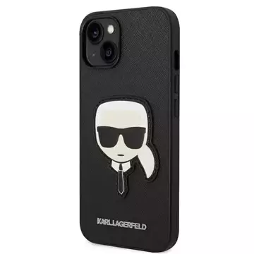 Etui Karl Lagerfeld KLHCP14MSAPKHK für iPhone 14 Plus 6,7" Hardcase Saffiano Karl`s Head Patch