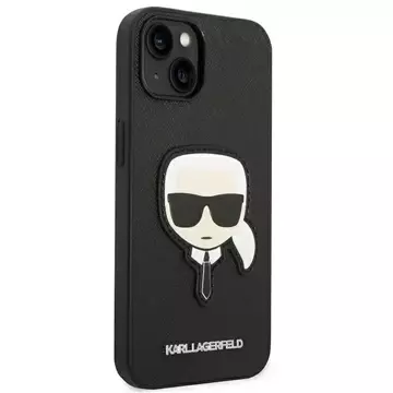 Etui Karl Lagerfeld KLHCP14MSAPKHK für iPhone 14 Plus 6,7" Hardcase Saffiano Karl`s Head Patch