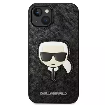 Etui Karl Lagerfeld KLHCP14MSAPKHK für iPhone 14 Plus 6,7" Hardcase Saffiano Karl`s Head Patch