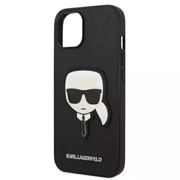 Etui Karl Lagerfeld KLHCP14MSAPKHK für iPhone 14 Plus 6,7" Hardcase Saffiano Karl`s Head Patch