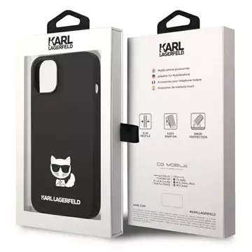 Etui Karl Lagerfeld KLHCP14MSLCTBK für iPhone 14 Plus 6,7" Hardcase Choupette Body aus Silikon