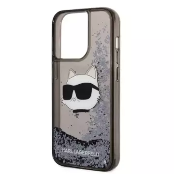 Etui Karl Lagerfeld KLHCP14XLNCHCK für iPhone 14 Pro Max 6,7" Hardcase Glitter Choupette Head czarny/black