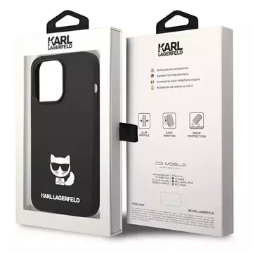 Etui Karl Lagerfeld KLHCP14XSLCTBK für iPhone 14 Pro Max 6,7" Hardcase Silikon Choupette Body czarny/black