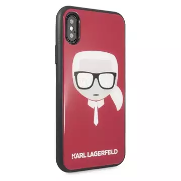 Etui Karl Lagerfeld KLHCPXDLHRE für Apple iPhone X/Xs Iconic Glitter Karl`s Head