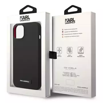 Etui Karl Lagerfeld KLHMP14MSLMP1K für iPhone 14 Plus 6,7" Hardcase Silikonplakette Magsafe