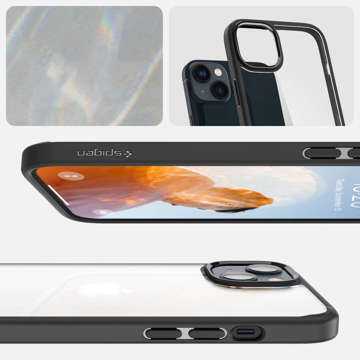 Etui Obudowa Hülle Spigen Ultra Hybrid für Apple iPhone 14 Plus Mattschwarz