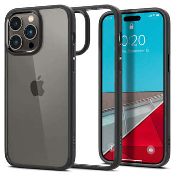 Etui Obudowa Hülle Spigen Ultra Hybrid für Apple iPhone 14 Pro Matte Black Kabel 1m Lightning