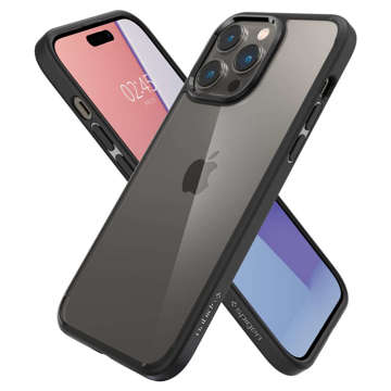 Etui Obudowa Hülle Spigen Ultra Hybrid für Apple iPhone 14 Pro Matte Black Kabel 1m Lightning