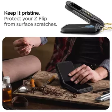 Etui Spigen Lienar Calin für Samsung Galaxy Z Flip 4 Schwarz