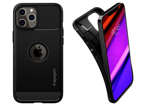 Etui Spigen Rugged Armor für Apple iPhone 12/ 12 Pro 6.1 Mattschwarz