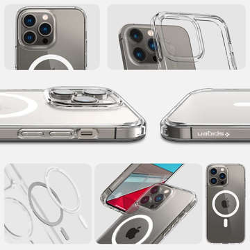 Etui Spigen Ultra Hybrid Mag für MagSafe für Apple iPhone 14 Pro White