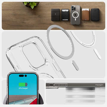 Etui Spigen Ultra Hybrid Mag für MagSafe für Apple iPhone 14 Pro White