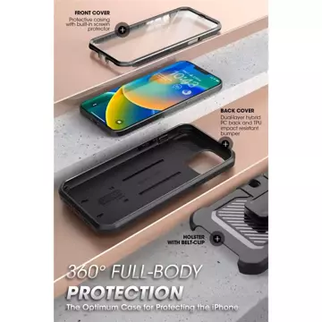 Etui Supcase Unicorn Beetle Pro für Apple iPhone 13/14 Schwarz