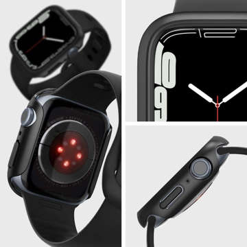 Etui für Smartwatch Spigen Thin Fit für Apple Watch 7 45mm Schwarz