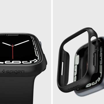 Etui für Smartwatch Spigen Thin Fit für Apple Watch 7 45mm Schwarz