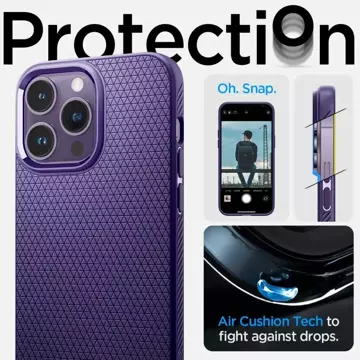 Etui für Spigen Liquid Air für iPhone 14 Pro Max Deep Purple