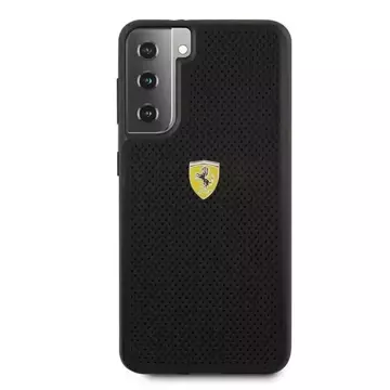 Etui für das Telefon Ferrari Hardcase für das Samsung Galaxy S21 czarny/black hardcase On Track Perforated