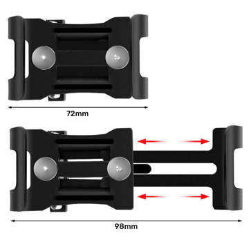 Fahrradhalter Alogy Metal Fahrradhalter für das Telefon am Lenker für ein Fahrrad Motorroller Schwarz