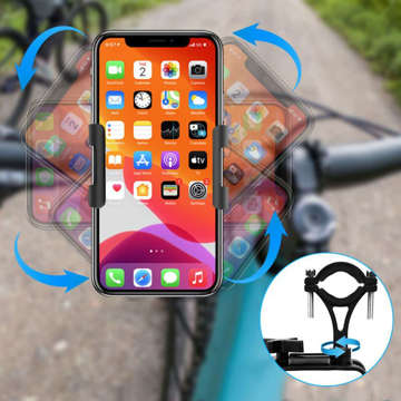 Fahrradhalter Alogy Metal Fahrradhalter für das Telefon am Lenker für ein Fahrrad Motorroller Schwarz