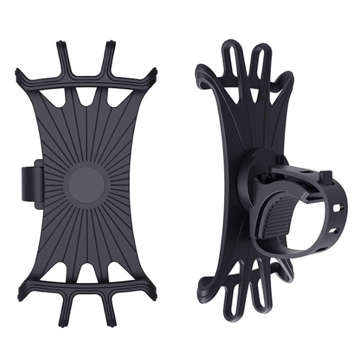 Fahrradhalterung Alogy Spider TPU Fahrrad Handyhalter Silikon flexibel für Fahrrad Motorroller Quad Schwarz