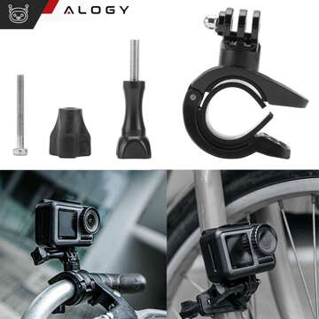 Fahrradhalterung für GoPro Hero 12 11 10 9 8 7 DJI Action SJ7 SJ6 Lenkerkamera Motorrad Fahrrad Alogy Schwenkbar Schwarz