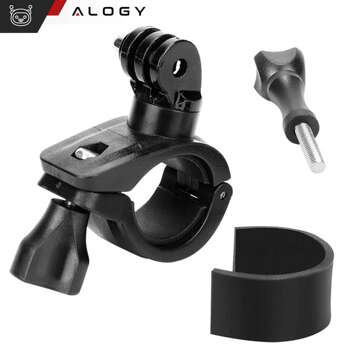 Fahrradhalterung für GoPro Hero 12 11 10 9 8 7 DJI Action SJ7 SJ6 Lenkerkamera Motorrad Fahrrad Alogy Schwenkbar Schwarz